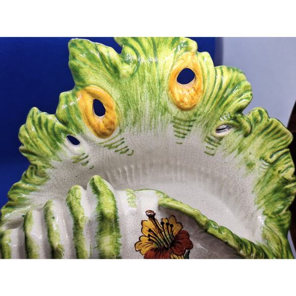 Jay Willfred Footed Seashell Rare Pattern! Made In Italy 1995- Bright & Cheery! - Picture 10 of 12